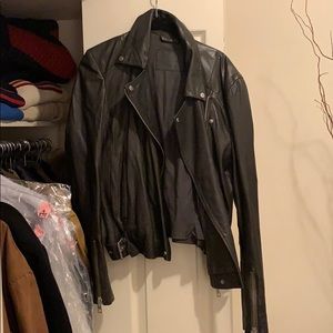 All saints leather jacket